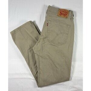 Levis 514 Pants Mens 34x32 Khaki Straight Leg Cotton Casual Classic Jeans